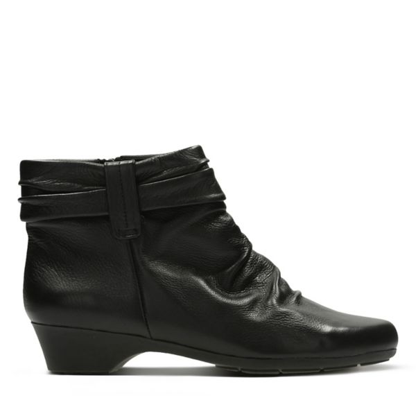 Clarks Womens Matron Ella Ankle Boots Black | UK-5914367 - Click Image to Close